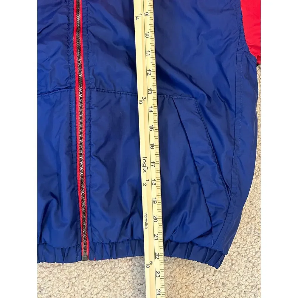 Nike Boys Reversible Puffer Jacket Red Blue Full Zip Coat Youth XL